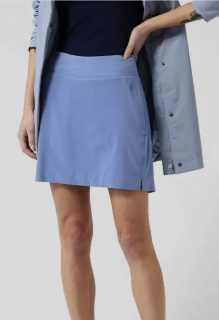 Athleta Soho Skort Hiking Skirt with Shorts in Blue size 14 gorpcore